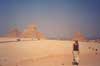 Three Pyramids with Lenka in the foreground